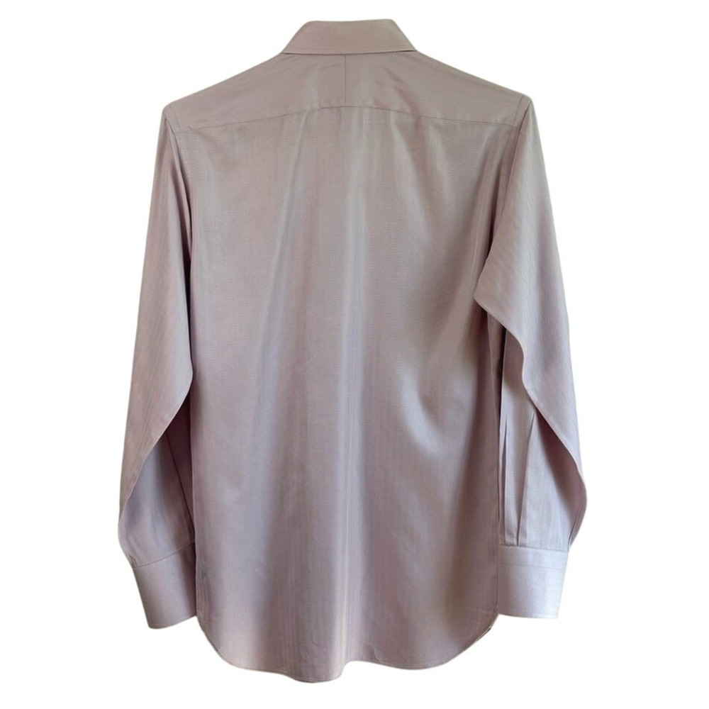 Tom Ford Dress Shirt Light Purple Mens 15.5 39 Herringbone Cotton Switzerland - Picture 2 of 9